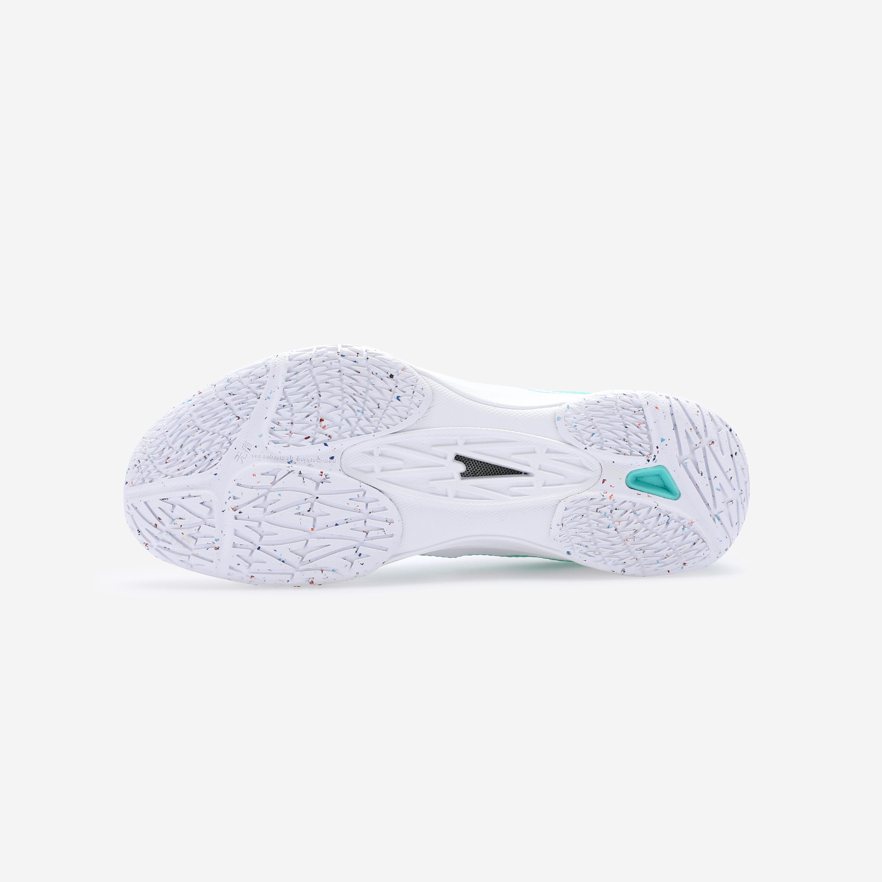 Chaussures de badminton femme - Lite 560 turquoise blanc - PERFLY