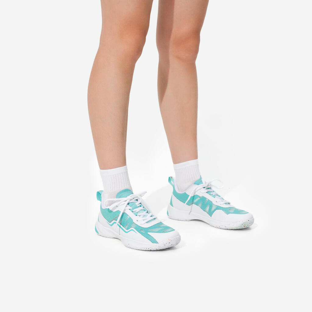 Tirkizno-bele ženske patike za badminton BS LITE 560
