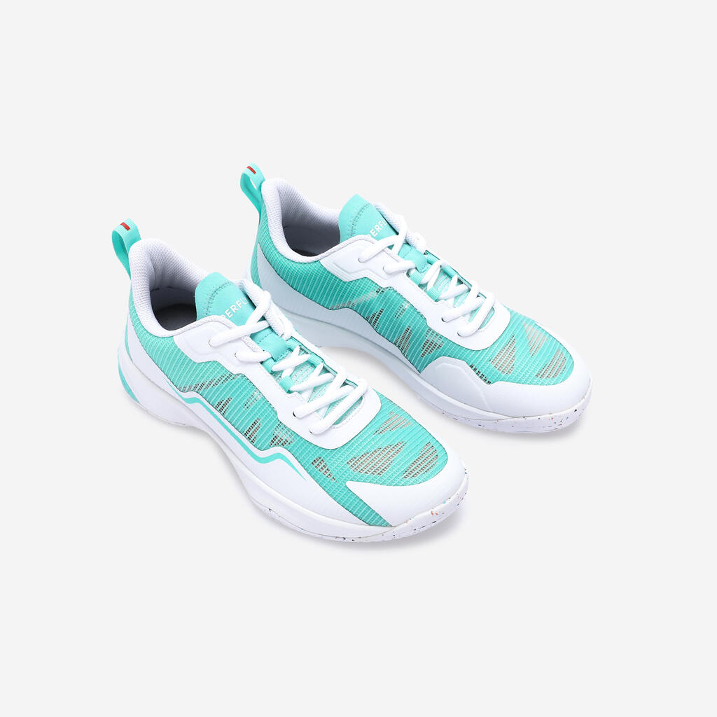 Tirkizno-bele ženske patike za badminton BS LITE 560