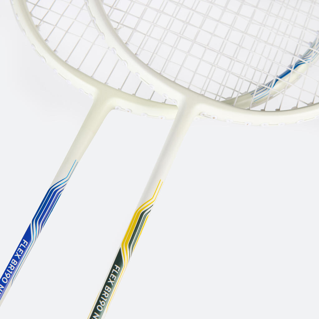 Plavo-žuti komplet za badminton koji svetli u mraku FLEX BR190 NITE