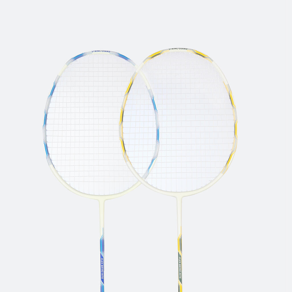 Plavo-žuti komplet za badminton koji svetli u mraku FLEX BR190 NITE