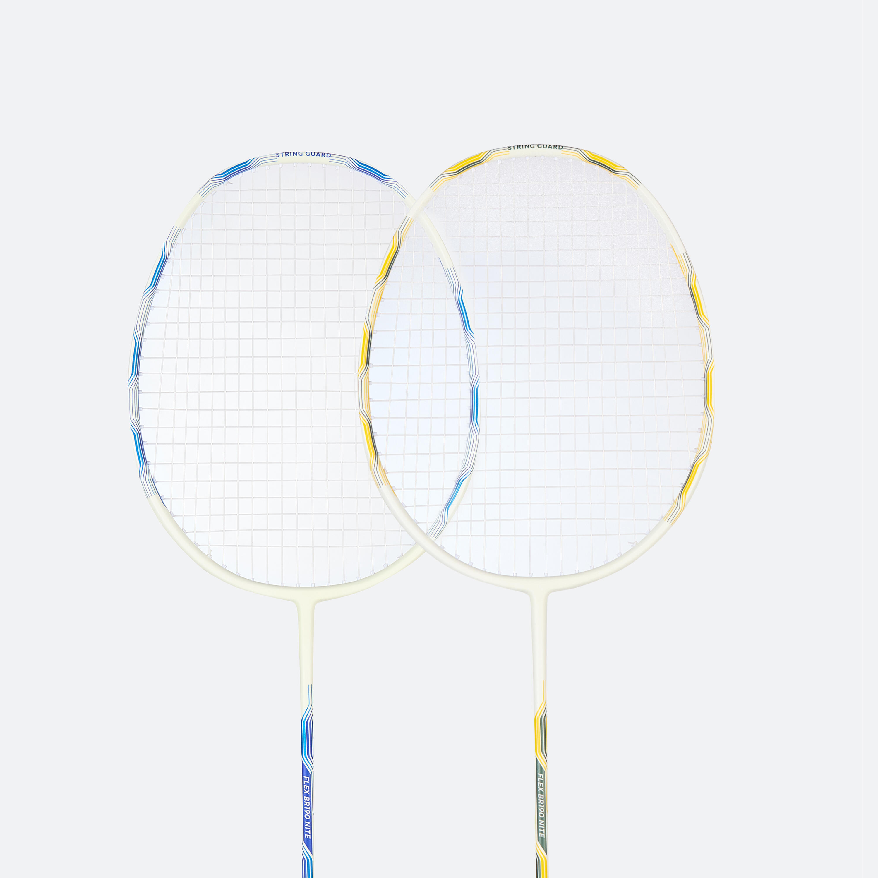 Ensemble badminton - 2 raquettes 2 volants Sensation 190 bleu jaune - PERFLY