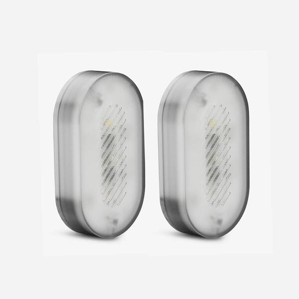 Pair of clip-on front and rear USB bike lights