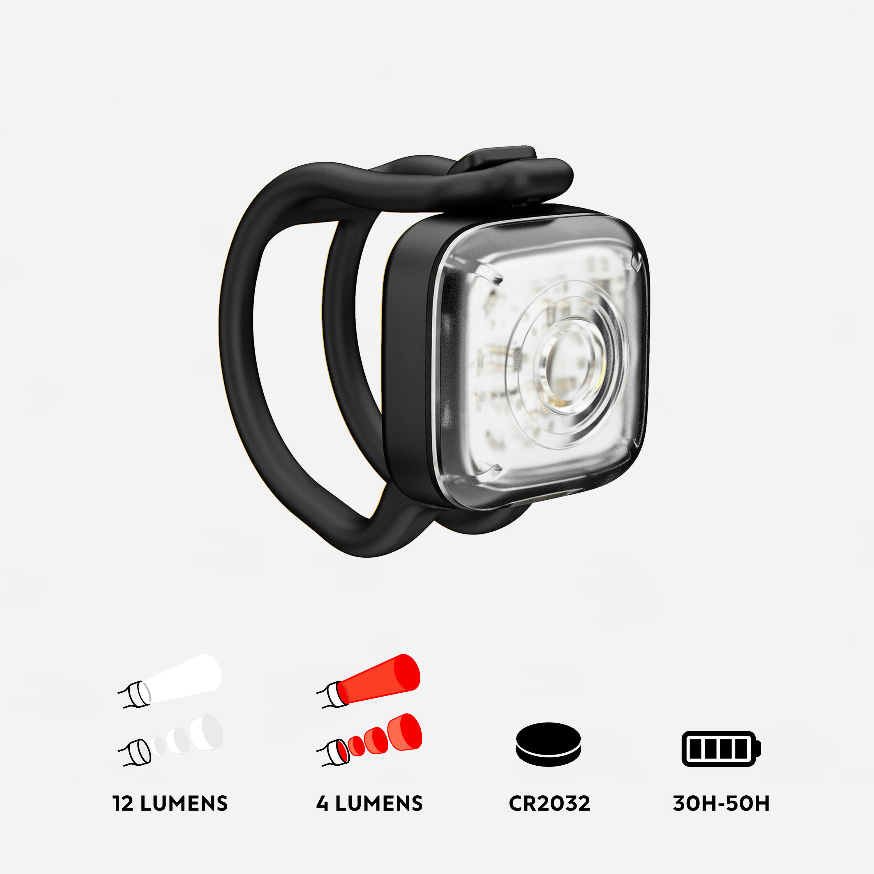 Battery-Powered Front/Rear Bike Light SL110 - Black -  5
