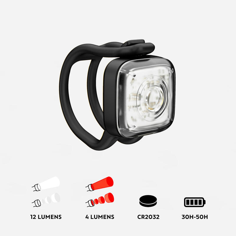 LUMINĂ BICICLETĂ SL110 FAȚĂ/SPATE CU BATERII NEGRU