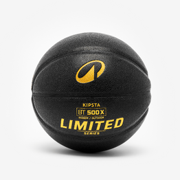 Ballon de basket bt500 grip taille 7 - noir or