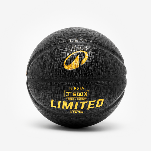 Ballon de basket bt500 grip taille 7 - noir or