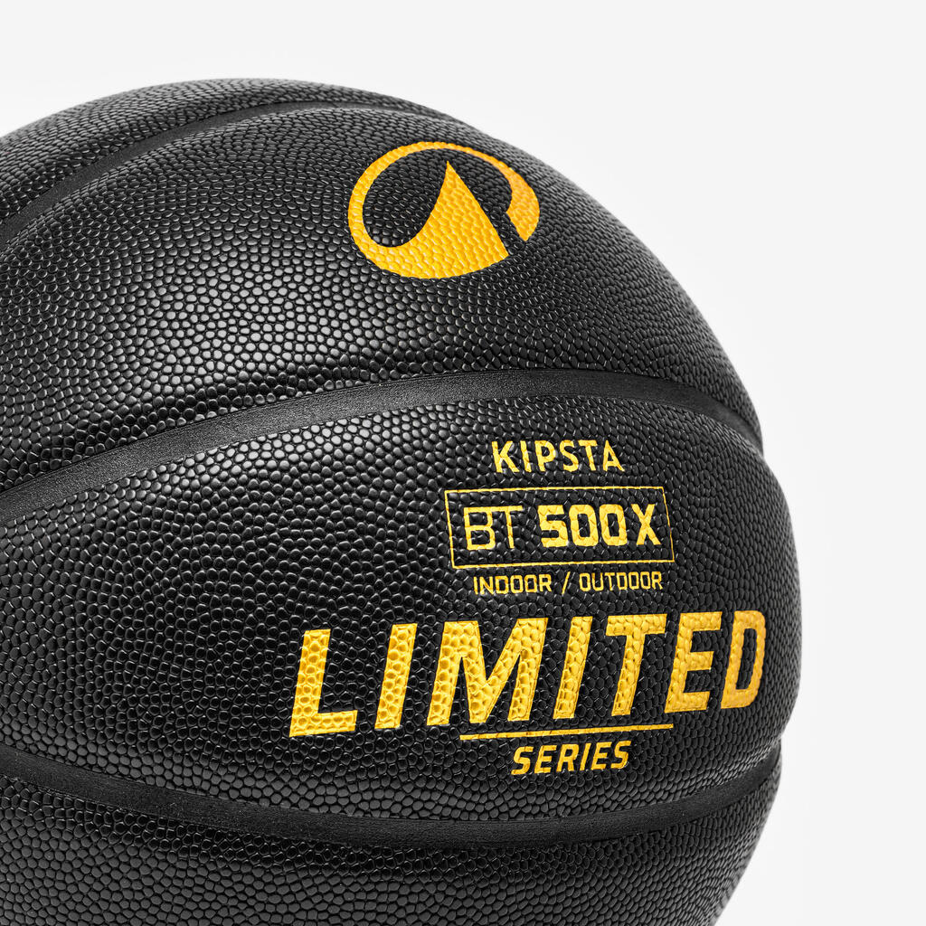 Crno-zlatna lopta za košarku BT500 GRIP (veličina 7)