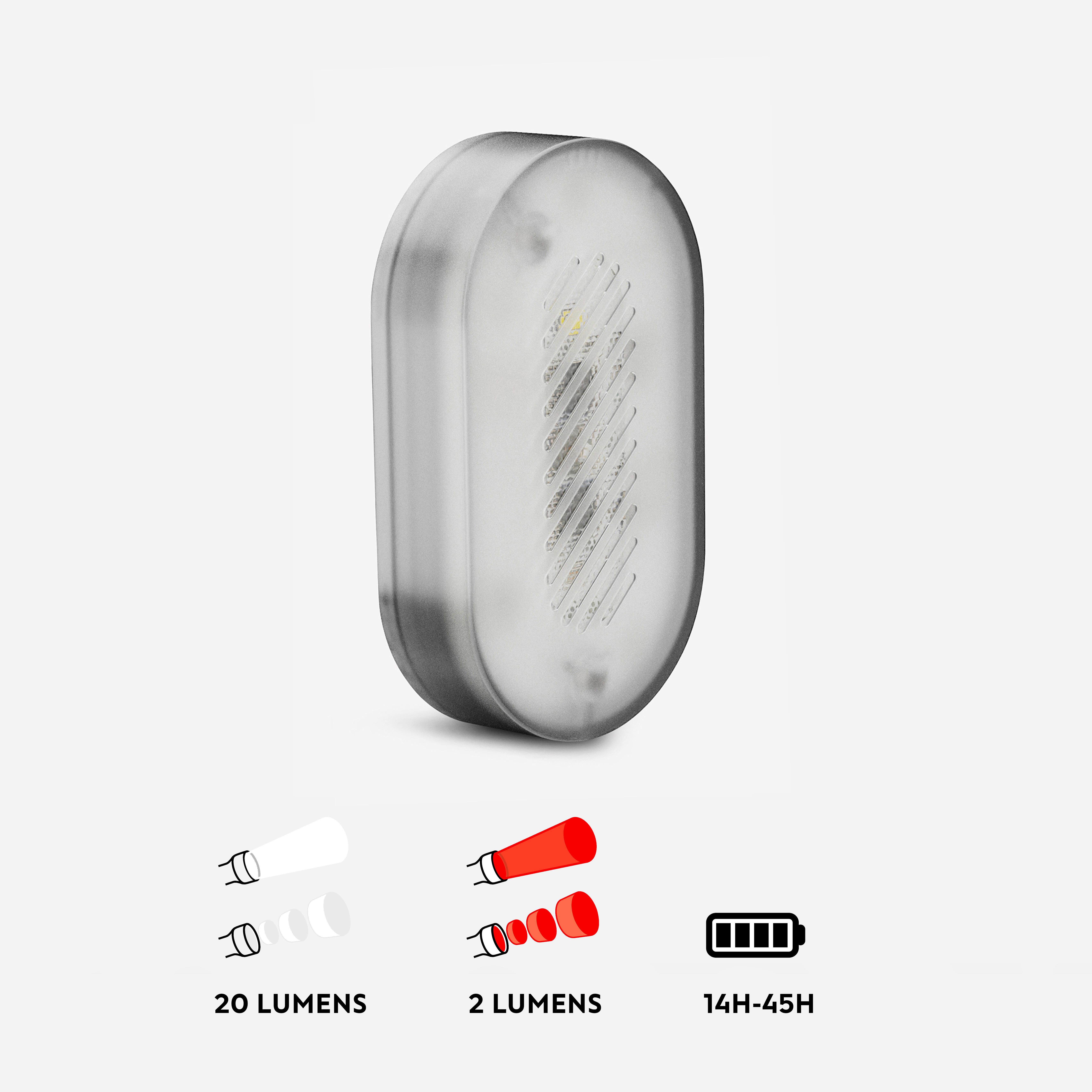 Front/Rear USB Clip Bike Light - SL 510 Black - DECATHLON