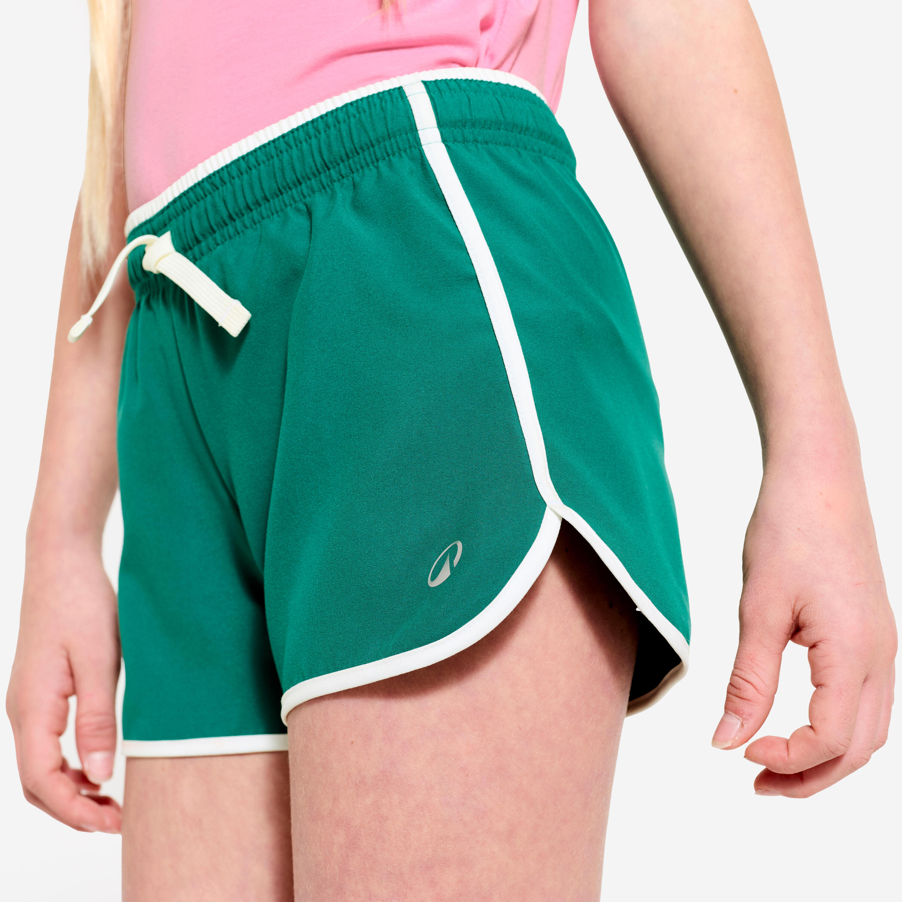 Girls' Multisport Breathable Shorts - Green 3/5
