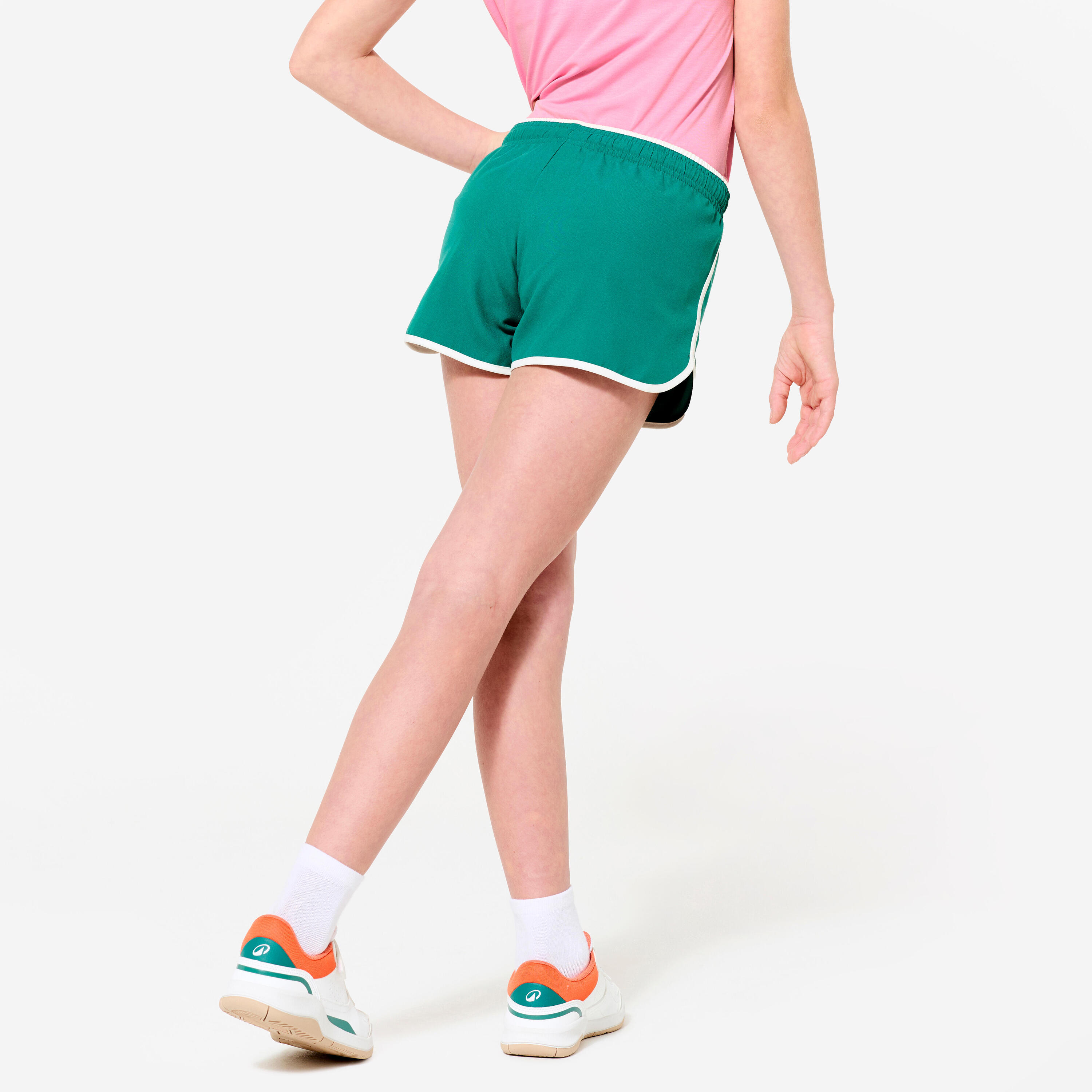 Girls' Multisport Breathable Shorts - Green 4/5