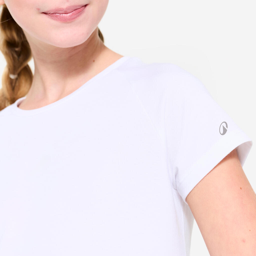 T-Shirt Kinder Mädchen atmungsaktiv - weiß 