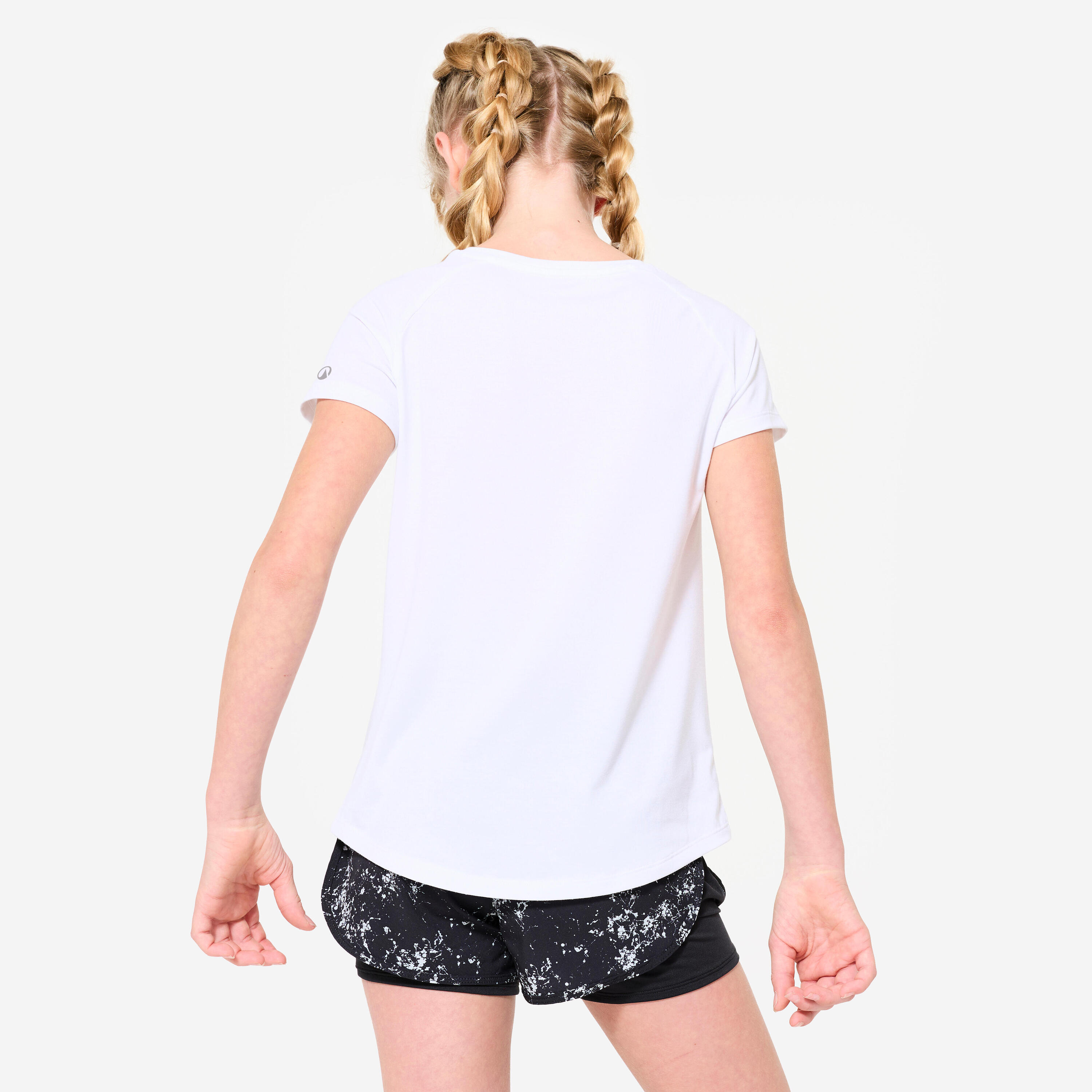 Girls' Breathable Multisport T-shirt - White 4/5