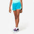 Girl's Breathable Multisport 2-in-1 Shorts 500 - Turquoise/Green