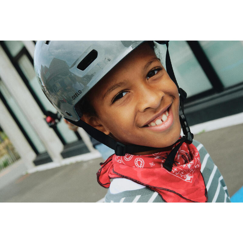 Casque roller skateboard trottinette MF500 antracite