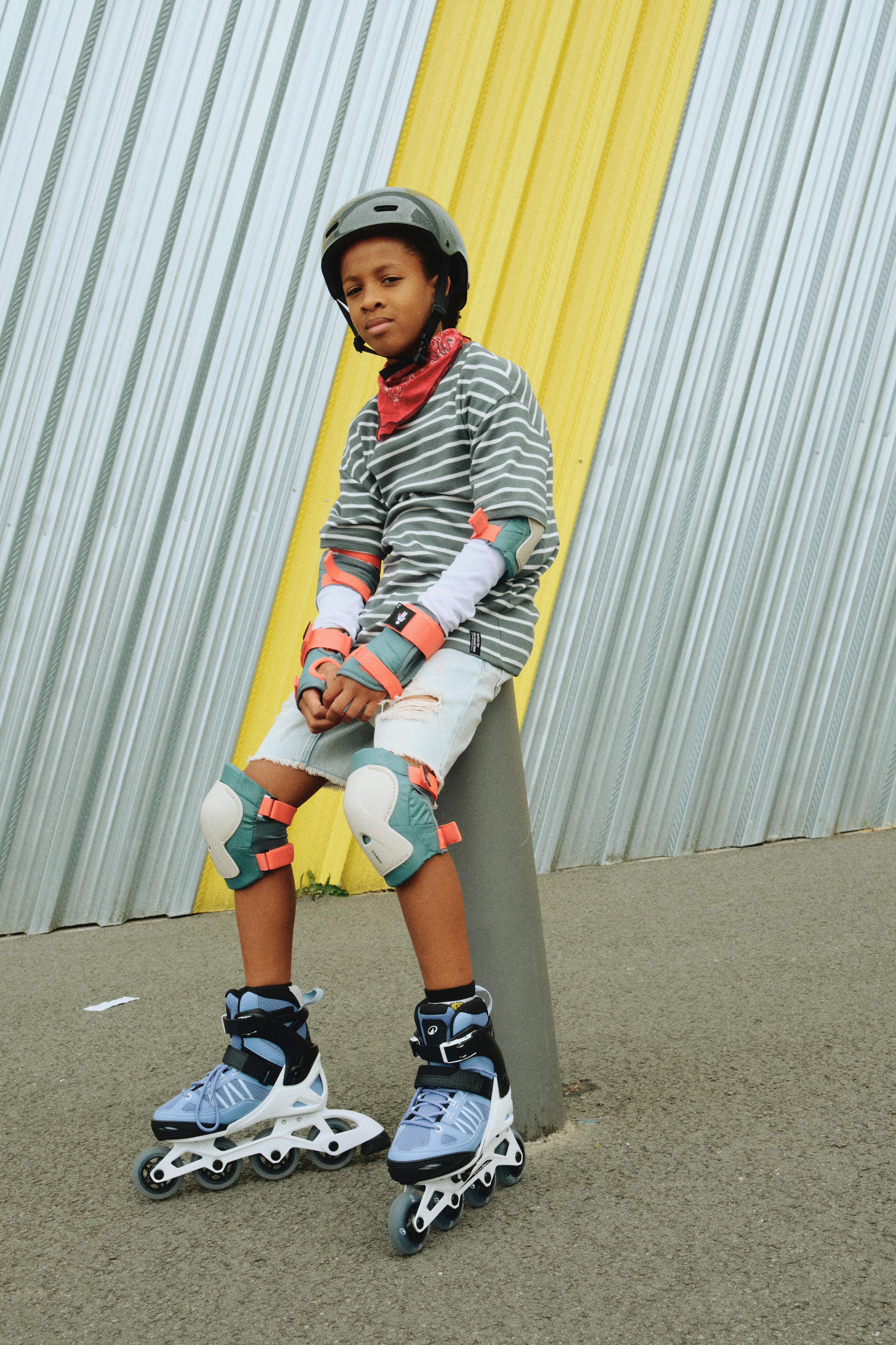 Kids' 3x2 Inline Skating/Scootering Protective Equipment - Play - OXELO