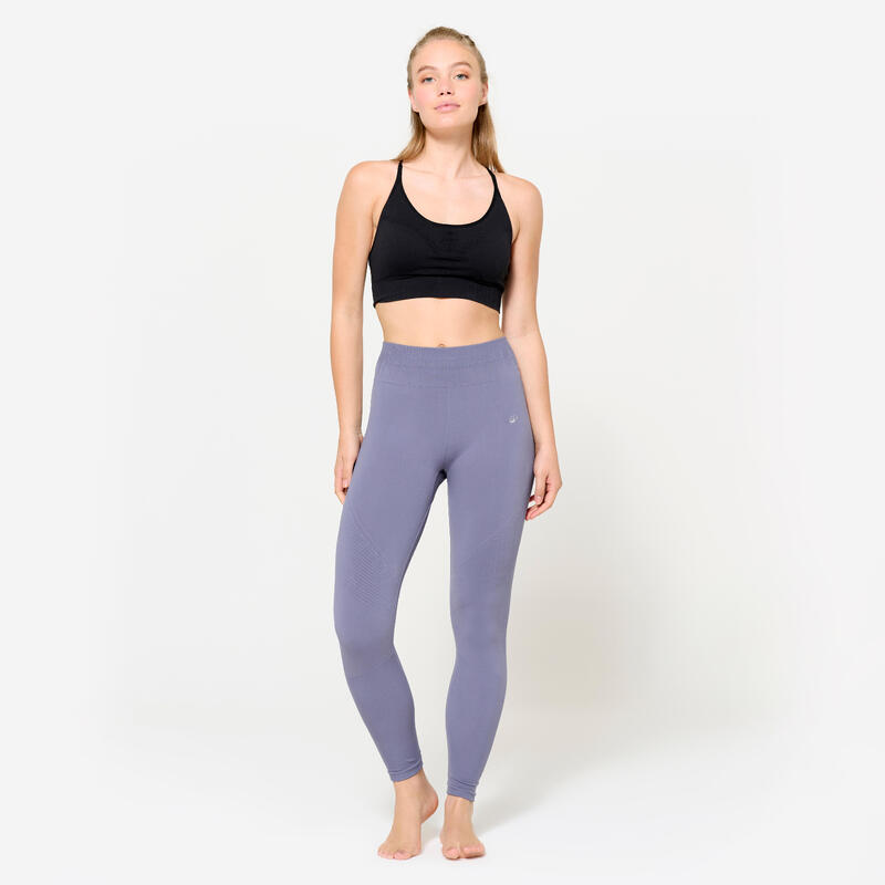 Leggings lang Yoga nahtlos - violett