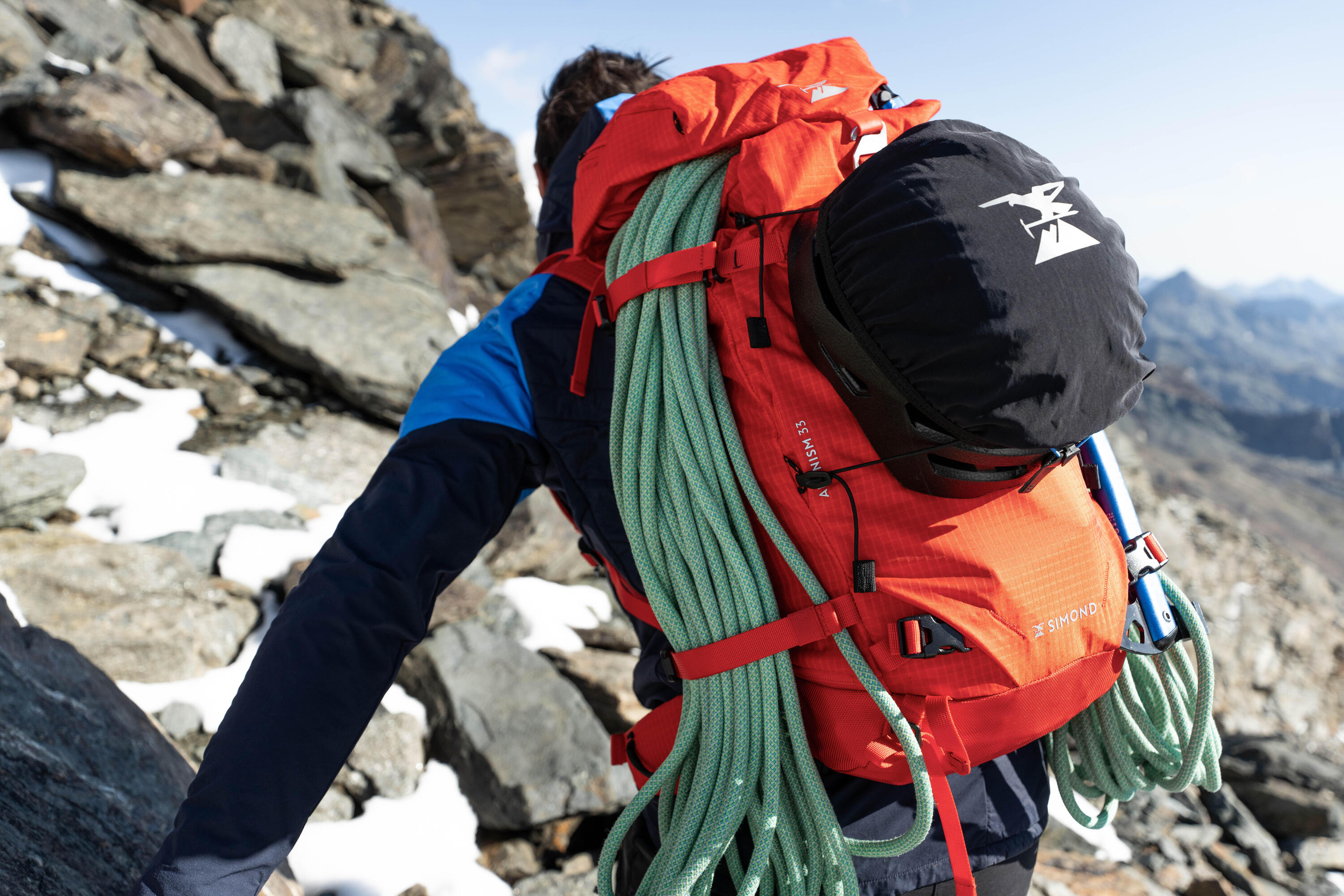 Sac à dos d'alpinisme polyvalent et modulable, Alpinism 33 rouge 15/20