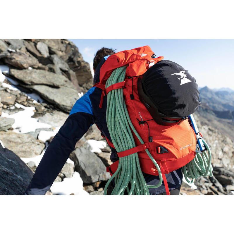 Sac à dos d'alpinisme polyvalent et modulable, Alpinism 33 rouge