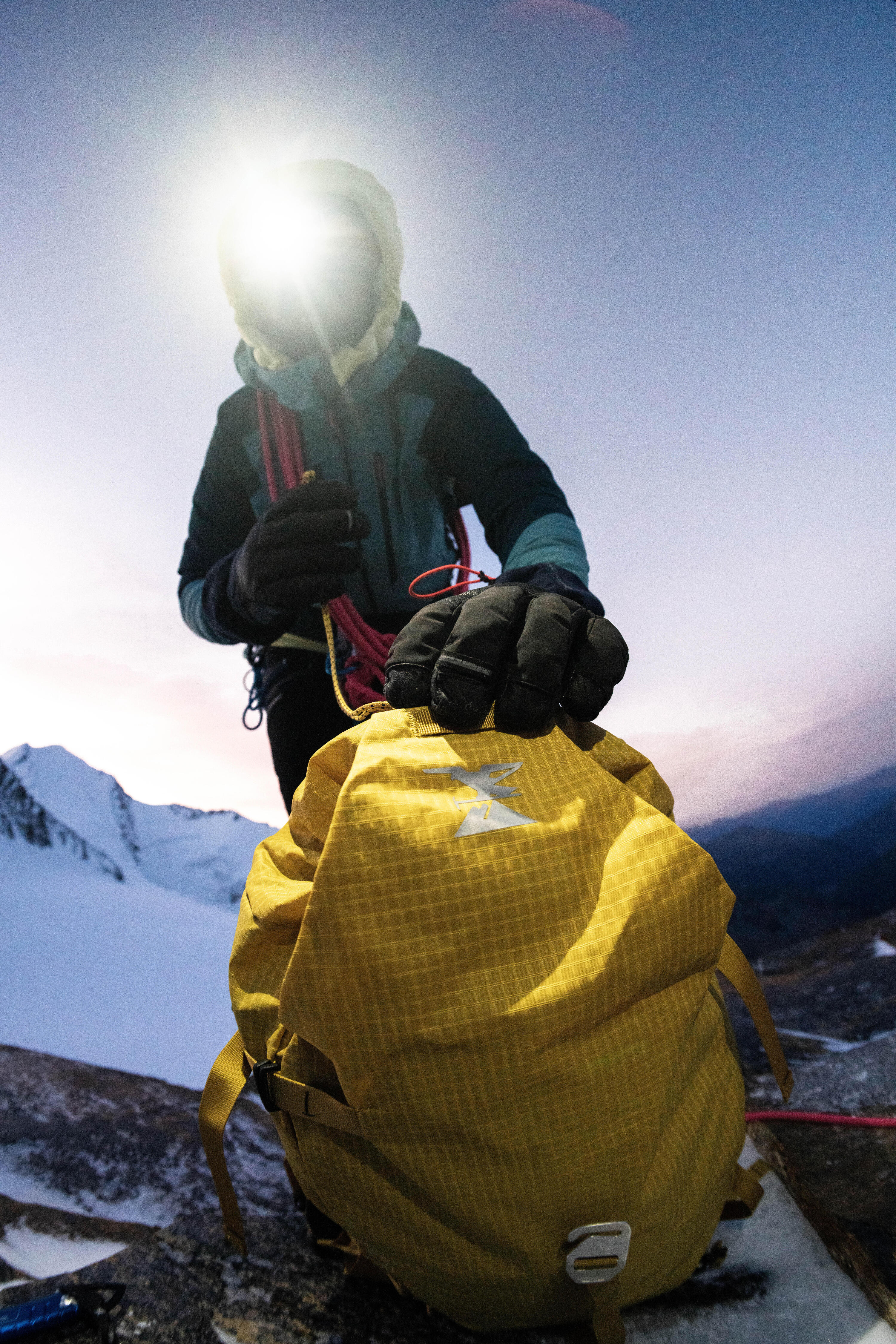 Sac à dos d'alpinisme polyvalent et modulable, Alpinism 33 jaune 17/21