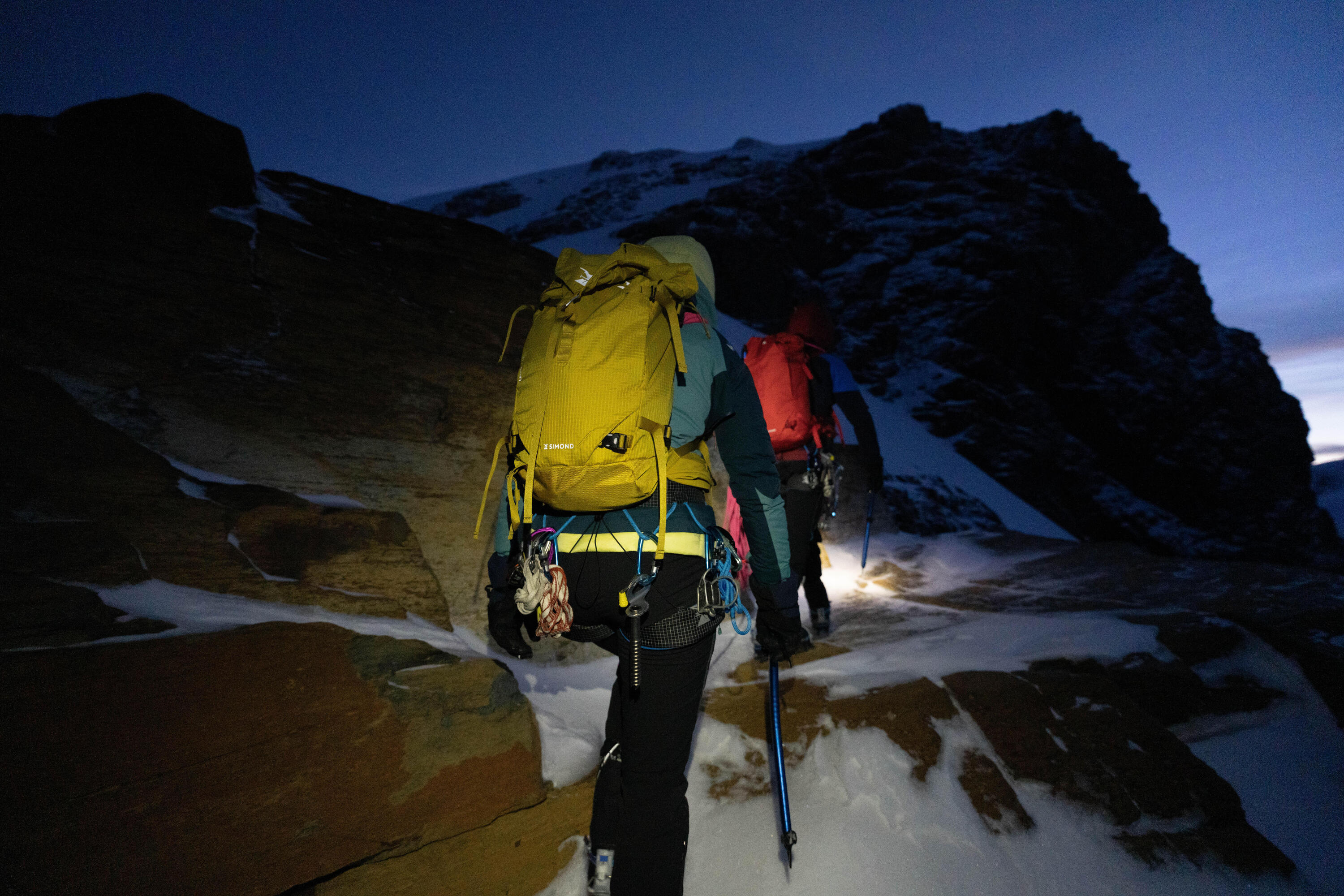 Sac à dos d'alpinisme polyvalent et modulable, Alpinism 33 jaune 18/21