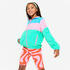 Multisport Girl's Lightweight Breathable Jacket 500 - Green/Pink/Blue