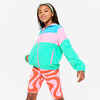 Girls' Multisport Lightweight Breathable Jacket - Green/Pink/Blue