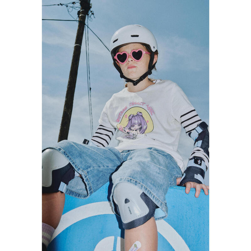 Set 3 perechi protecţii role/skateboard Play Albastru Copii 