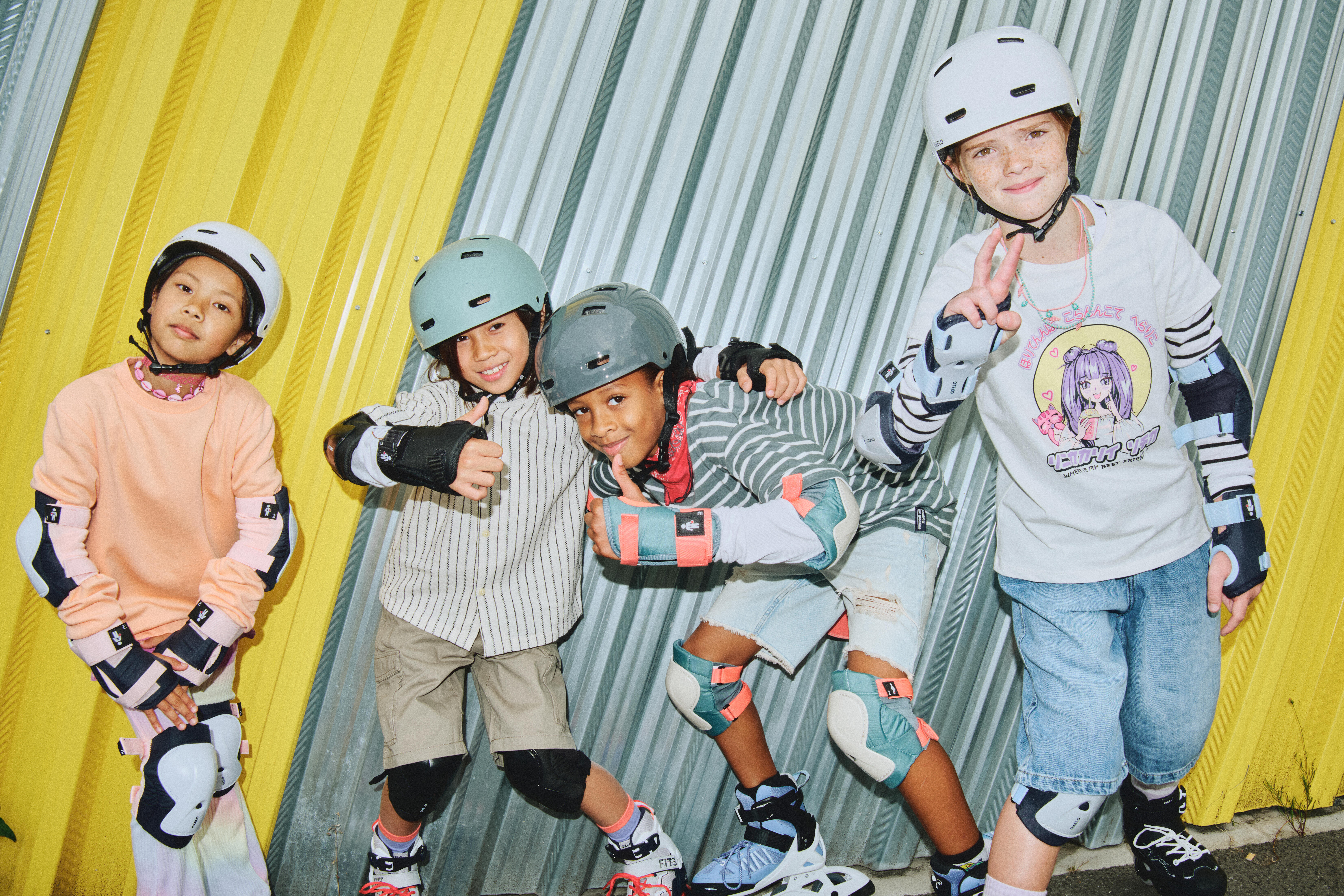 Kids' 2x3 Skate/Scooter/Skateboard Protective Gear - Play - OXELO