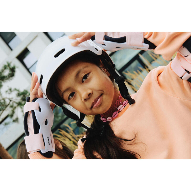 Casque roller skateboard trottinette MF500 blanc