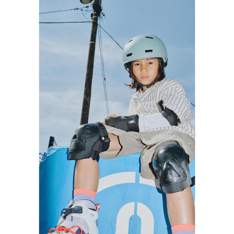 Casque roller skateboard trottinette MF500 light khaki