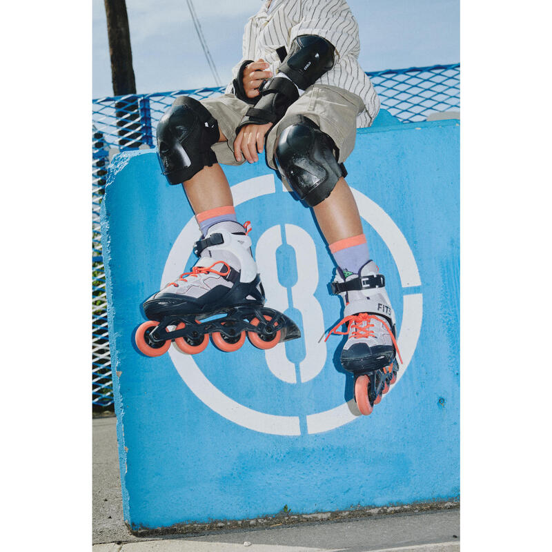 ROLLER FITNESS ENFANT FIT3 JR GRIS ROUGE