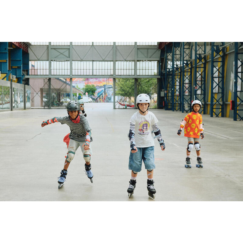 Patin à roulettes enfant quad 100 jr bleu