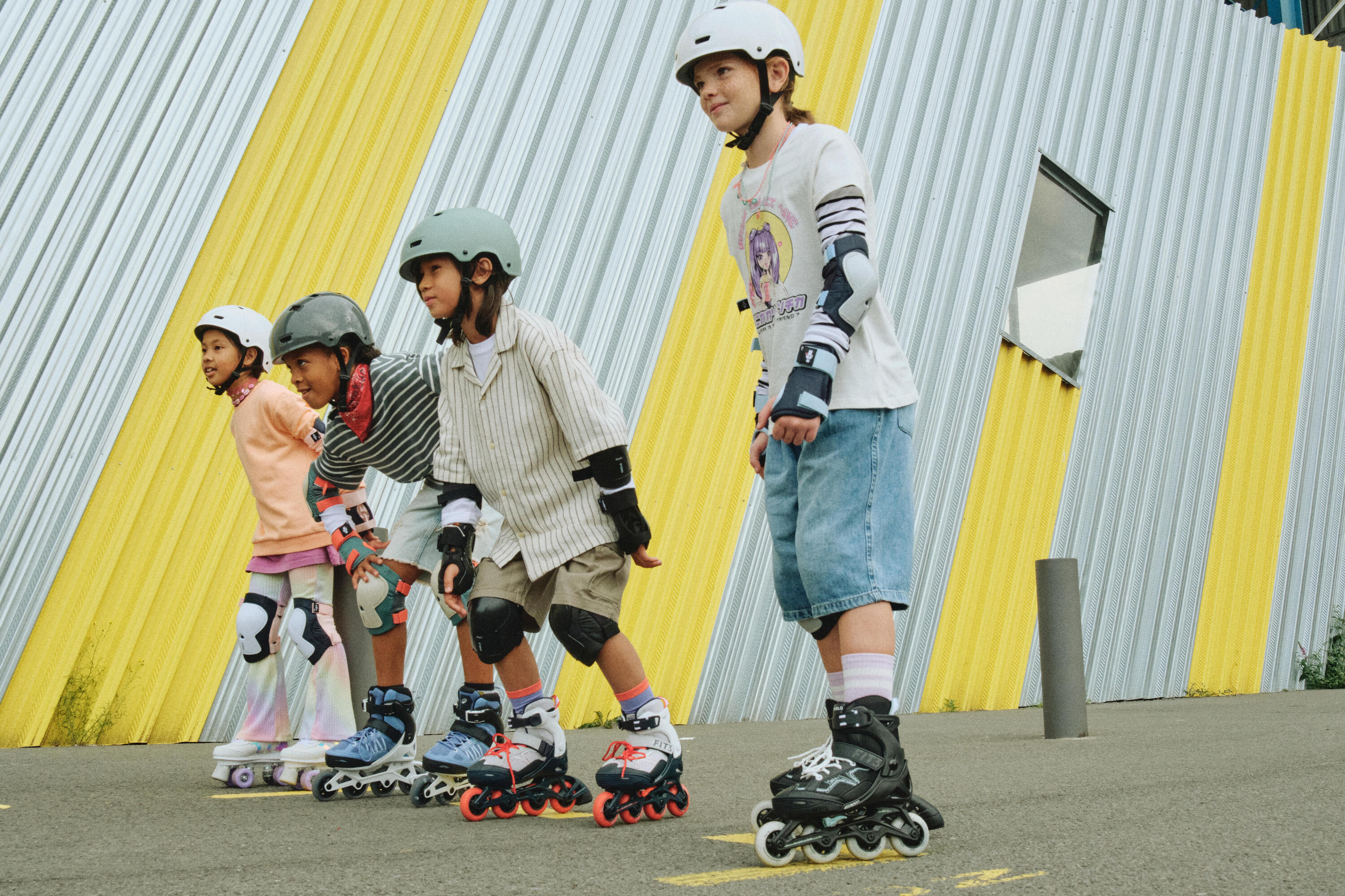 Patins à roues alignées ajustables enfant, FIT 3 15/17