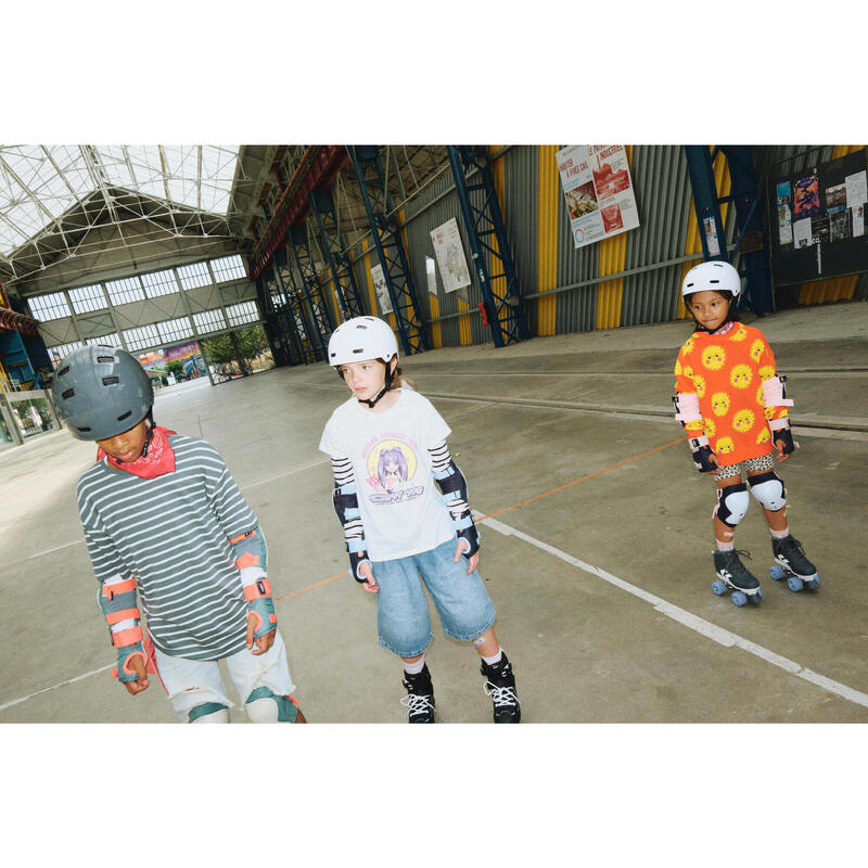 Patin à roulettes enfant quad 100 jr bleu