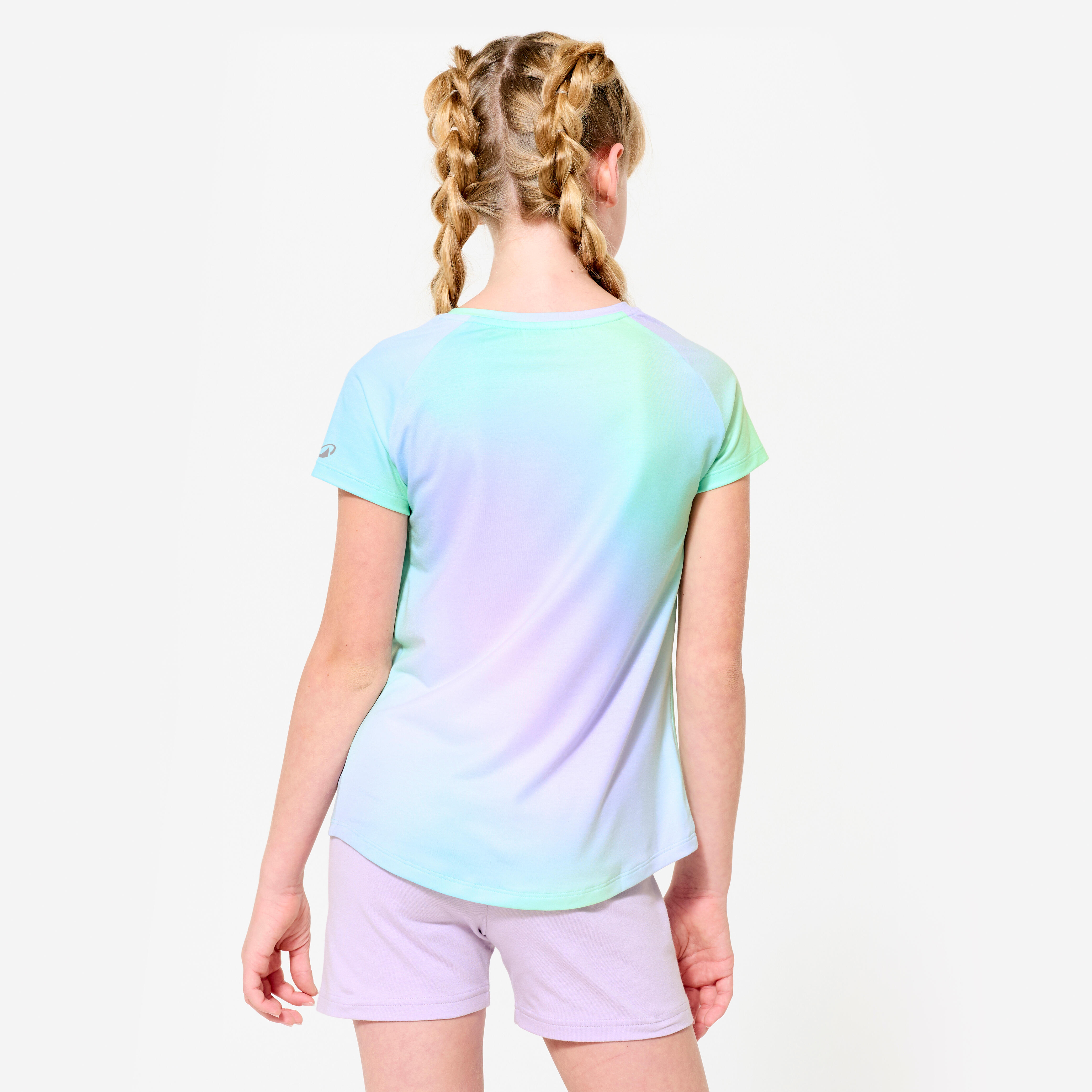 Girls' Breathable Sports T-Shirt with Arctic Print - DECATHLON