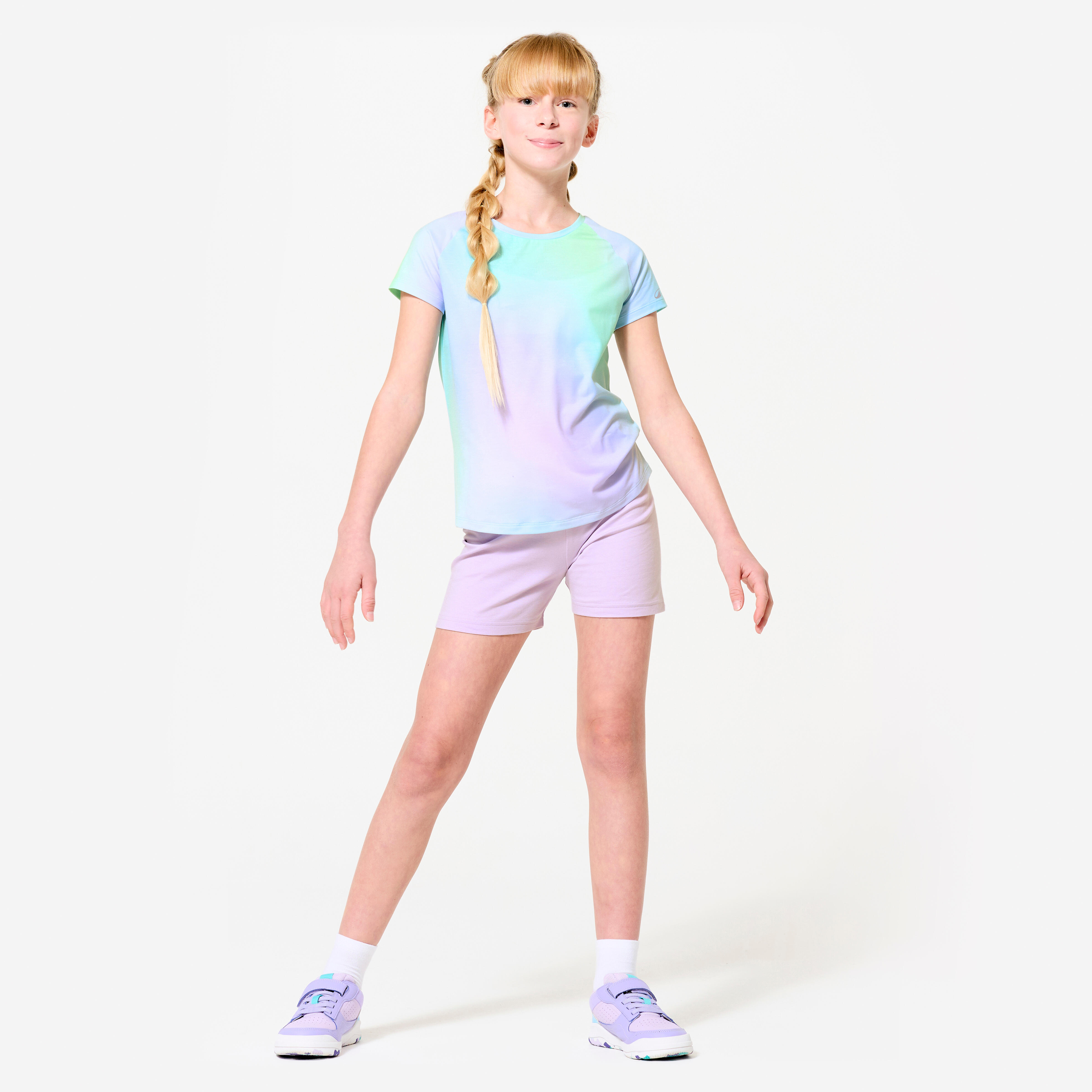 Girls' Breathable Sports T-Shirt with Arctic Print - DECATHLON