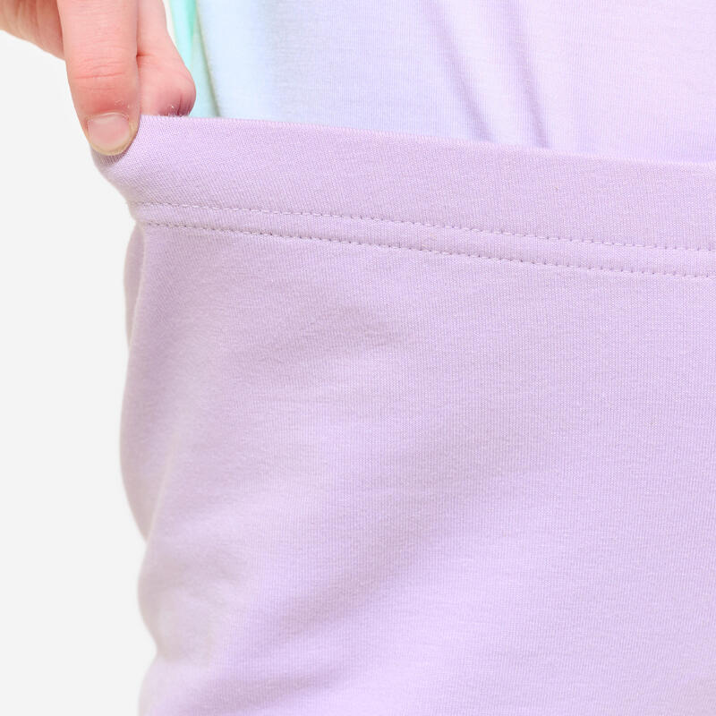 Pantalon scurt multisport bumbac Mov Fete