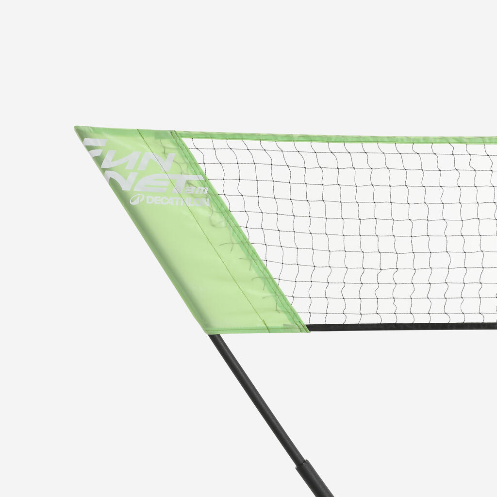 Filet de Badminton, Fun Set 3 Mètres - Vert feuille
