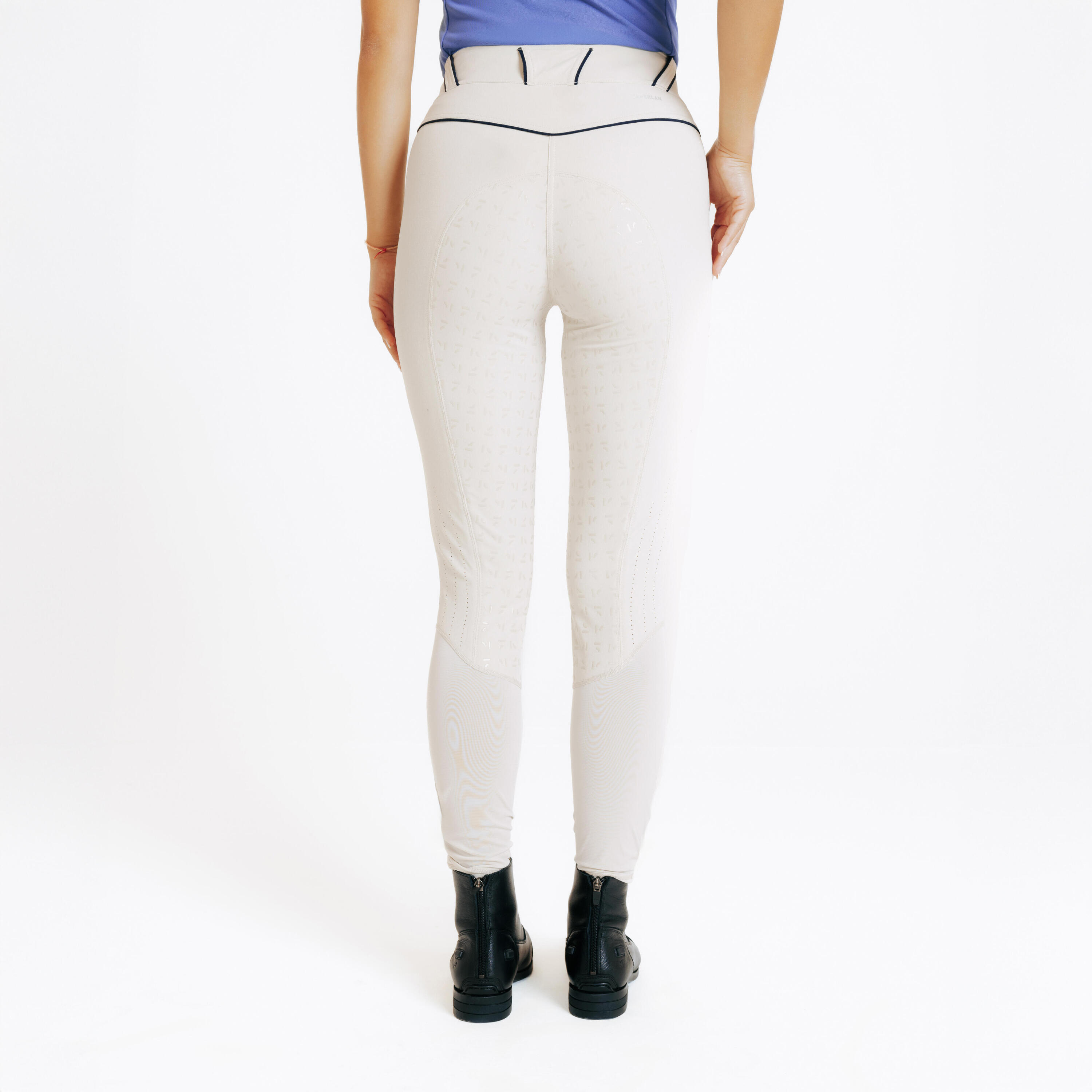 Pantalon équitation Fullgrip ultraléger Femme - été - Beige 3/5