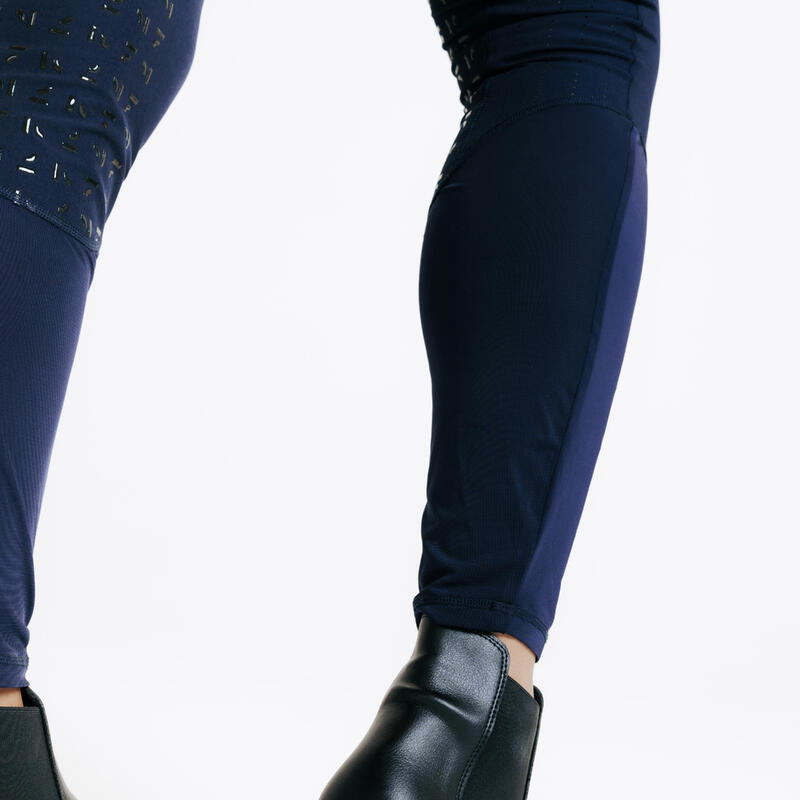 Pantalon équitation Fullgrip ultraléger Femme Bleu
