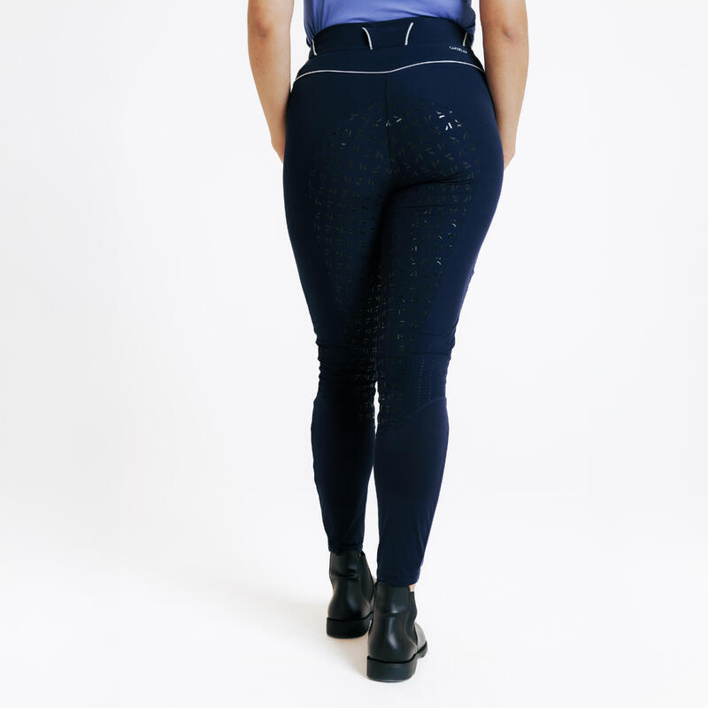 Pantalon équitation Fullgrip ultraléger Femme Bleu