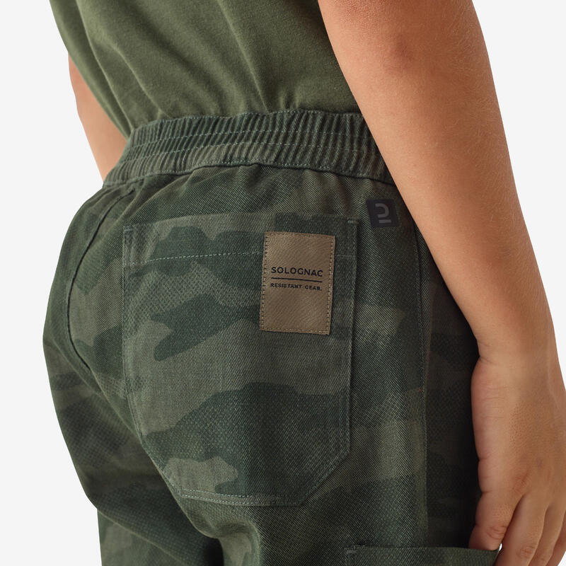 Spodnie dla dzieci Solognac 500 camo wytrzymałe