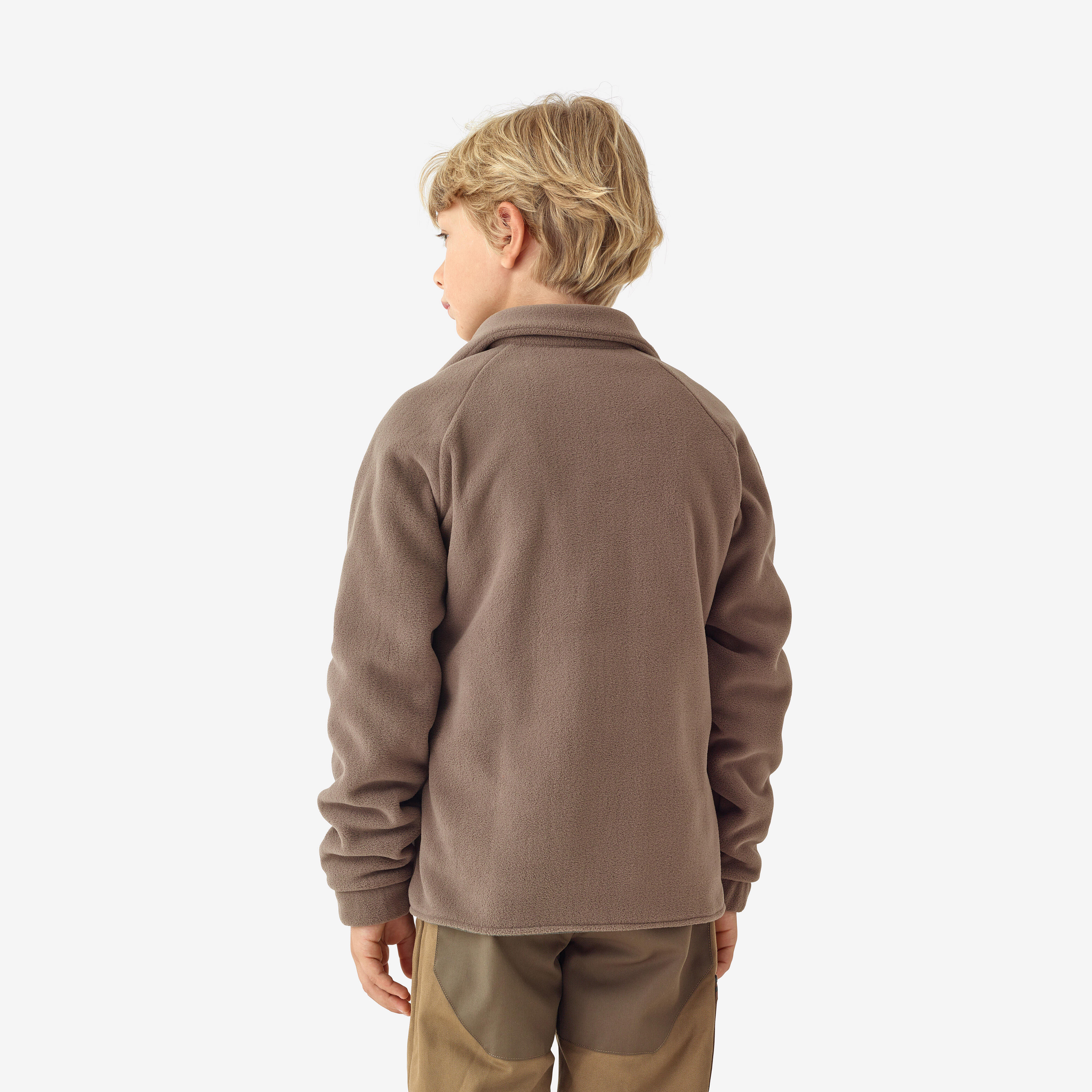 Veste de chasse en polaire enfant – 500 brun - SOLOGNAC