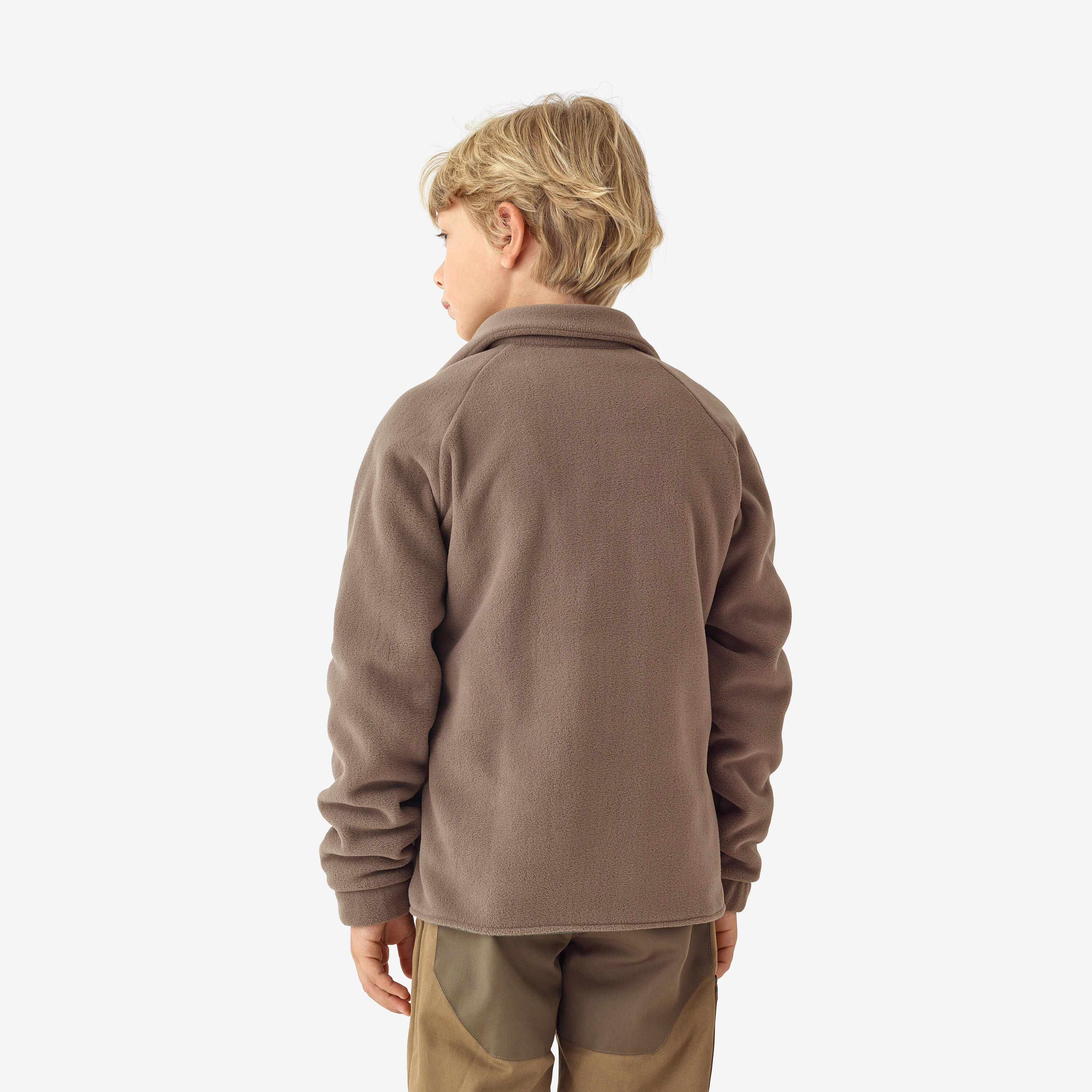 Veste de chasse en polaire enfant – 500 brun 3/7