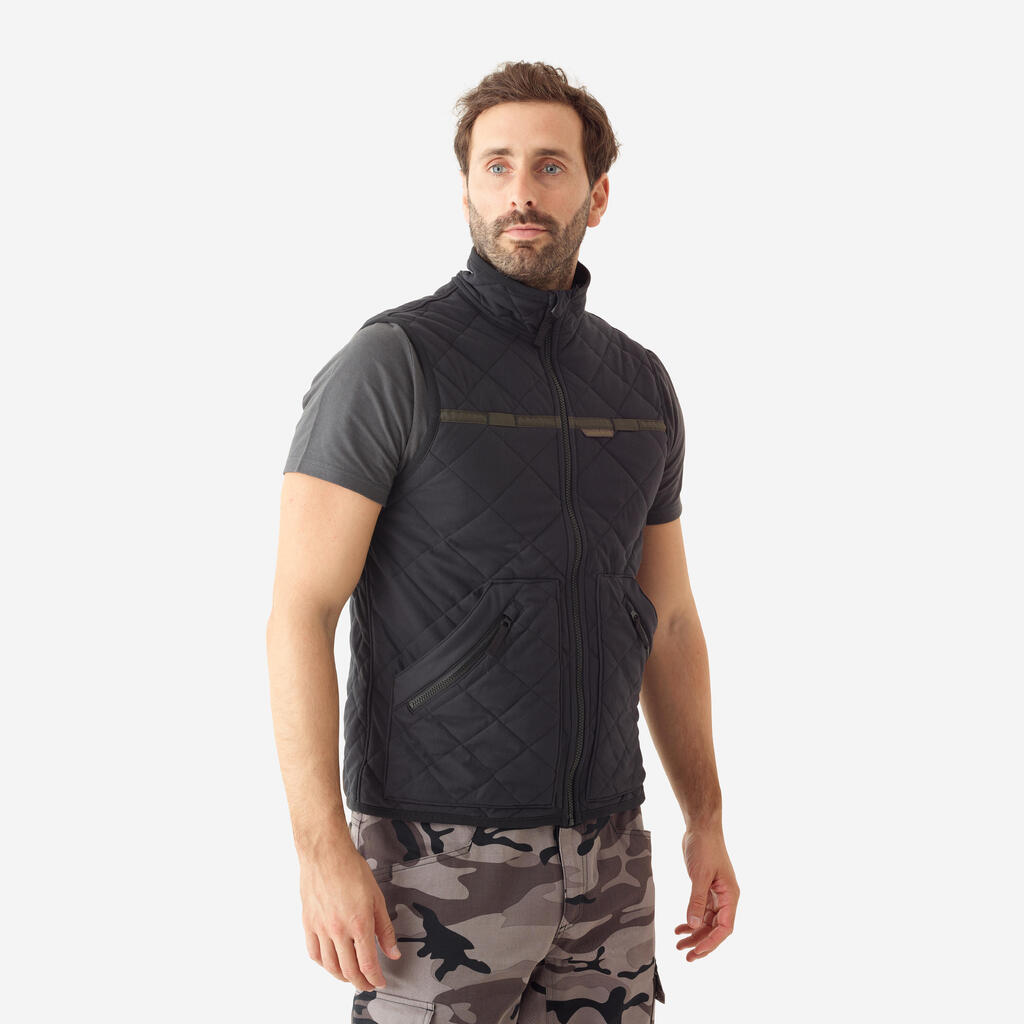 Country Sport Silent Padded Gilet 500 Black.