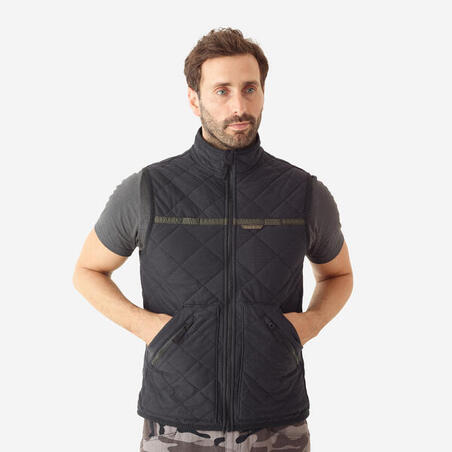 Gilet chasse matelassé silencieux noir 500.