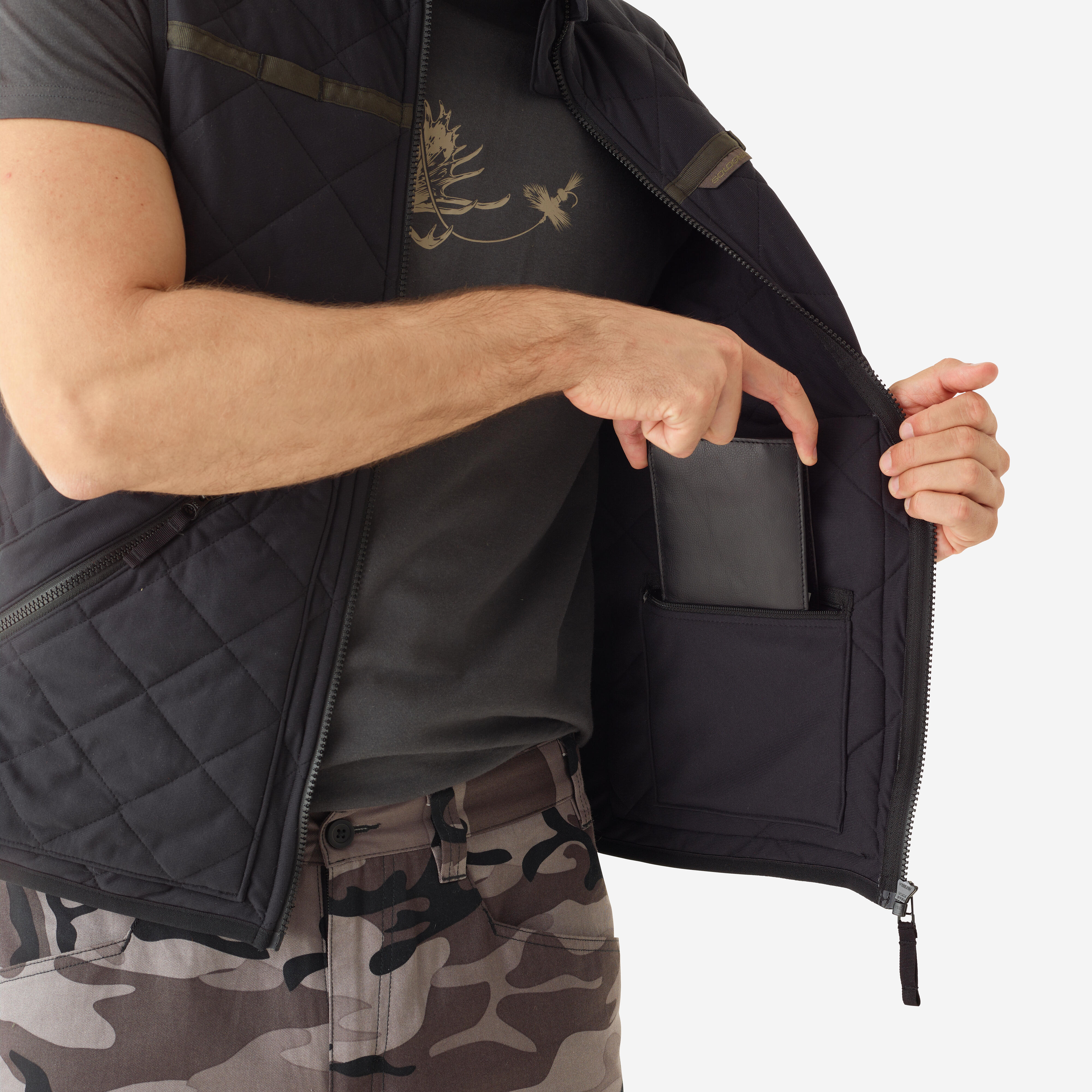 Hunting Silent Padded Gilet 500. - SOLOGNAC