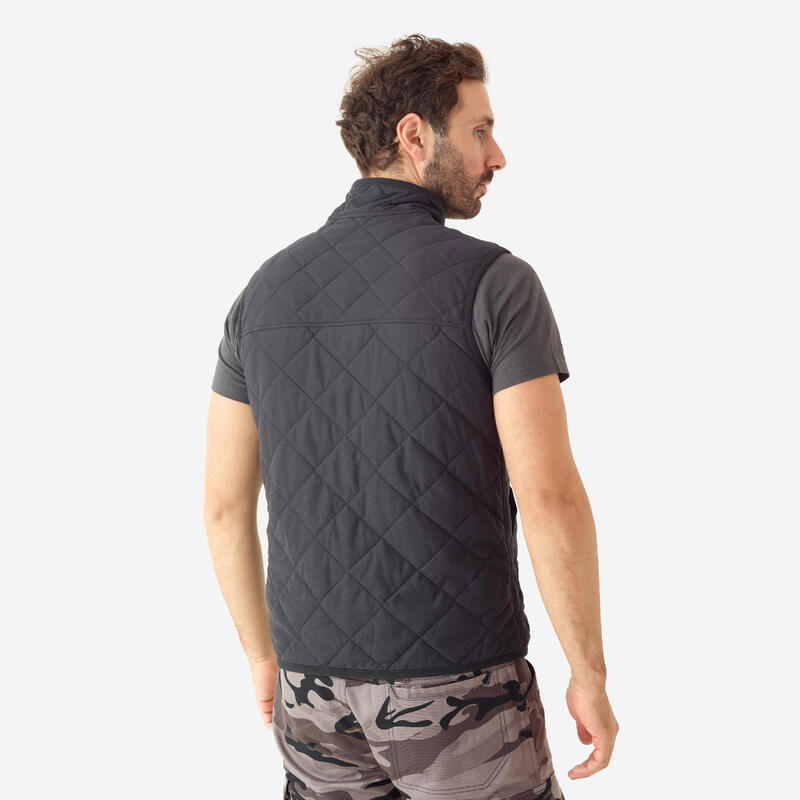Gilet chasse matelassé silencieux noir 500.