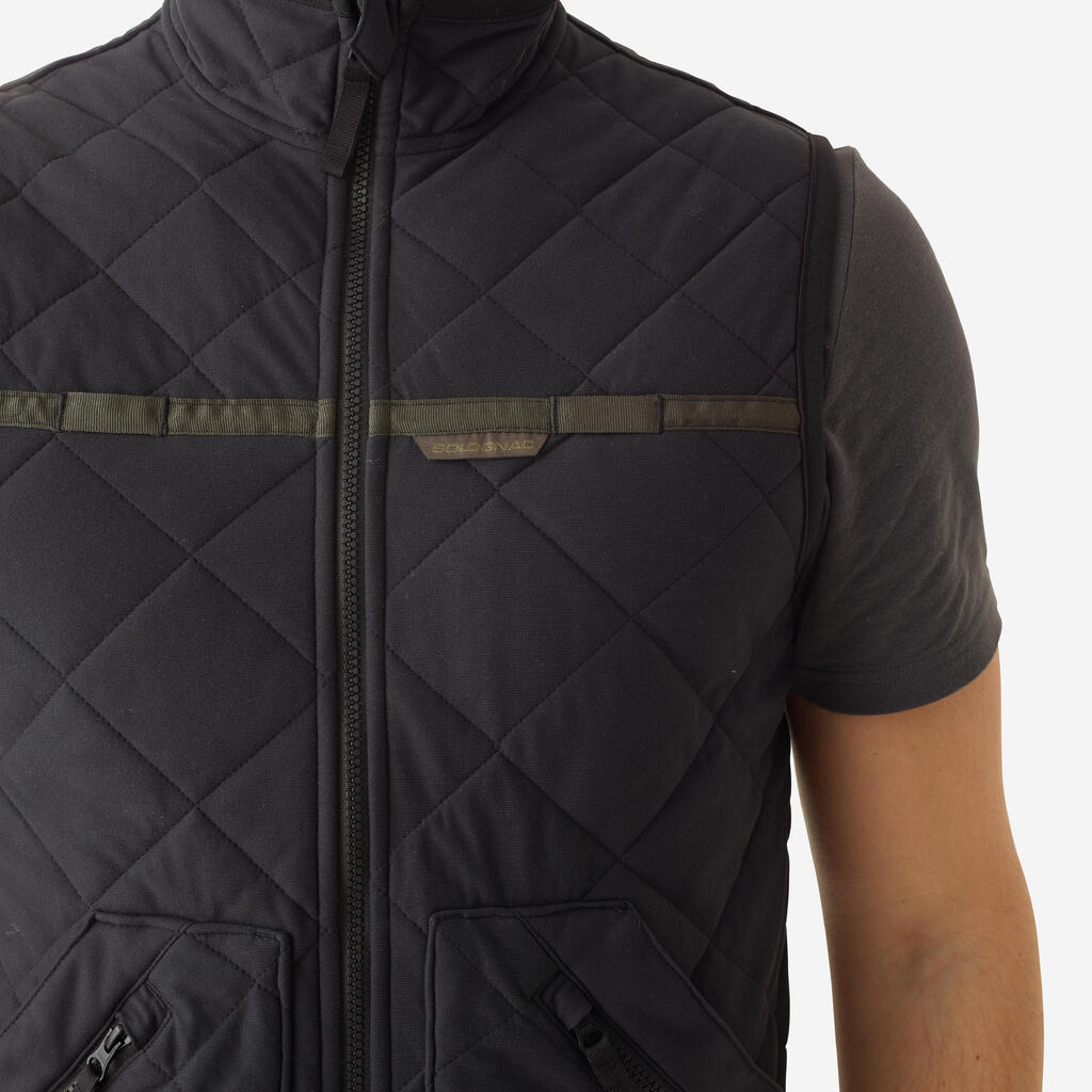 Gilet chasse matelassé silencieux noir 500.